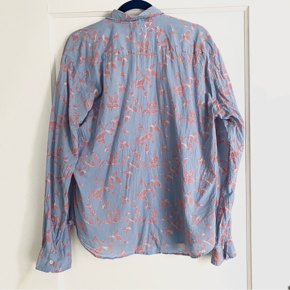 Kerry Cassill Button Down Floral Block Print Top size 3 - Picture 2 of 7